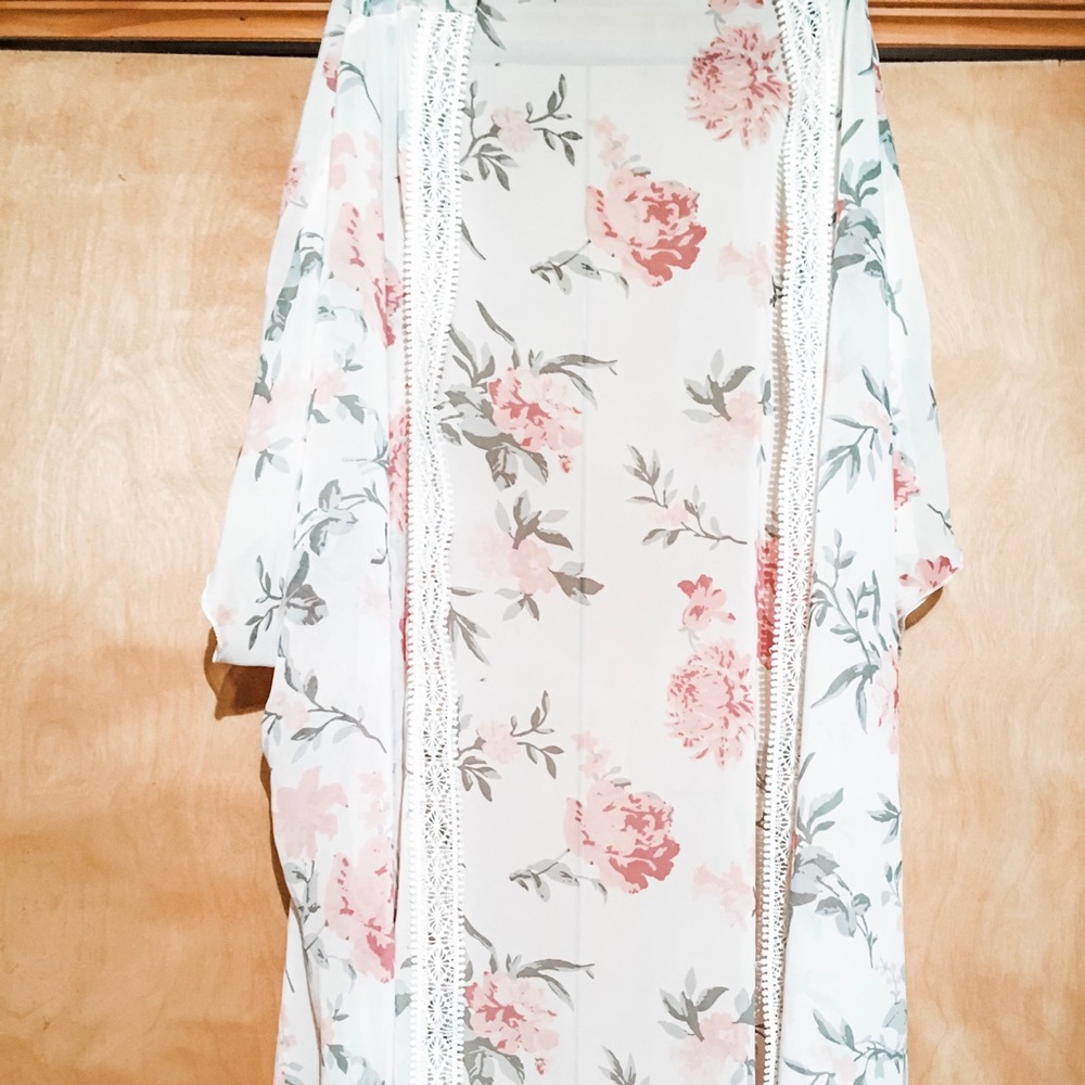 Batwing floral cardigan